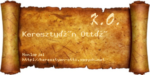 Keresztyén Ottó névjegykártya